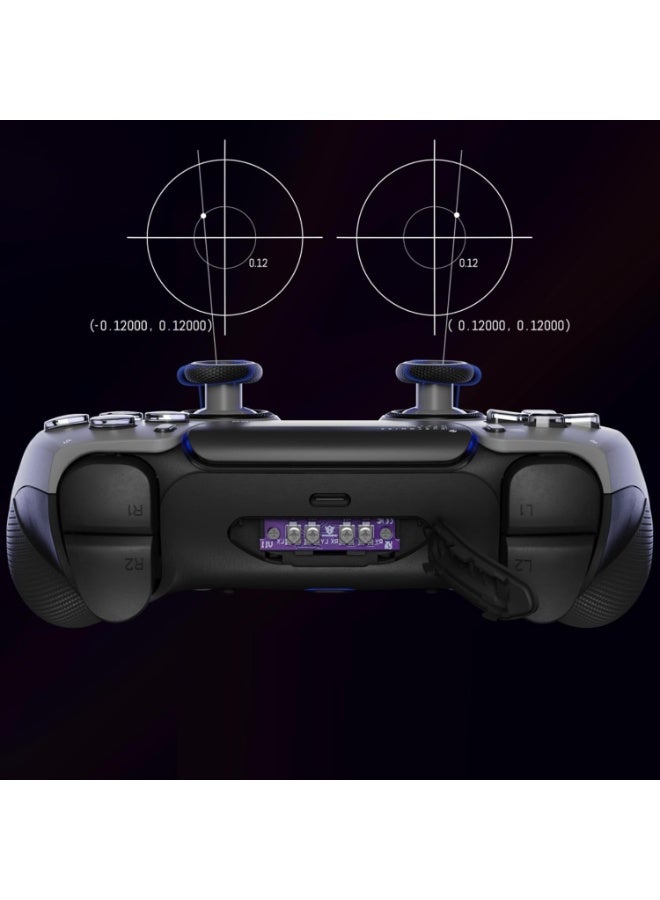 Pro Gaming Controller with 4 Remappable Buttons, 6 Remapping Profiles, 8 Interchangeable Analog Stick, and Adjustable Triggers Compatible with ps5, PC, Mobile - Vision White - Image 4